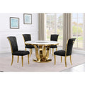 Ensemble de salle à manger rond Best Quality Furniture D325-SC324-7 de 5 pièces