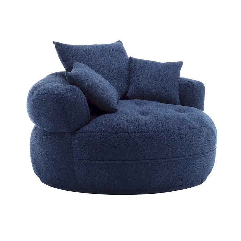 Fauteuil rond paresseux ?C blanc/bleu/gris/jaune/orange/rouge rosé/bleu marine/vert, une ou deux places