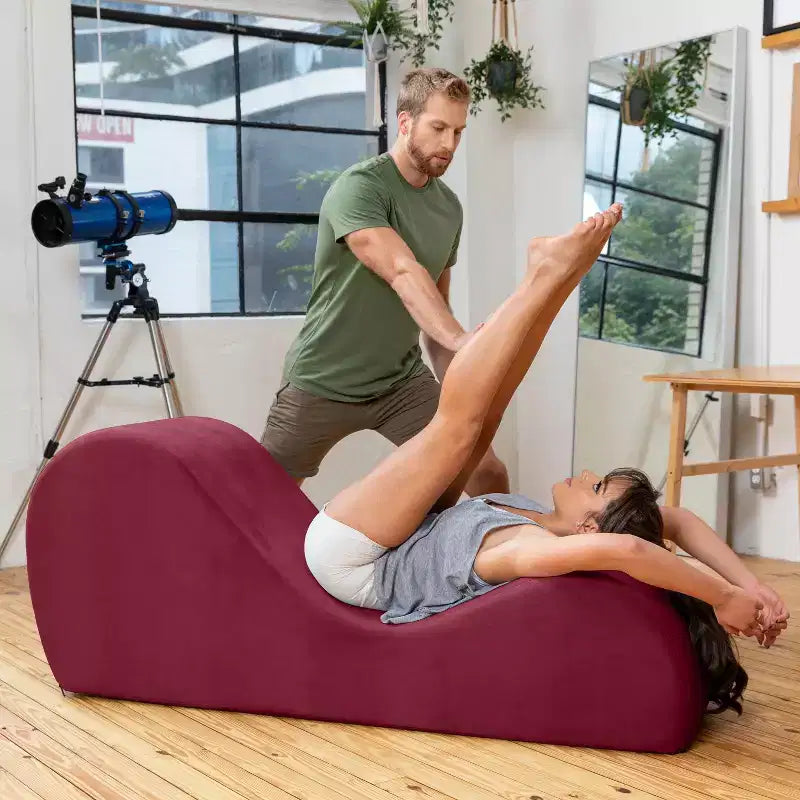 Avana elegáns heverő jógához – az USA-ban készült – kiváló nyújtáshoz, relaxációhoz, testmozgáshoz és még sok máshoz, 60D x 18W x 26H hüvelyk, világosszürke