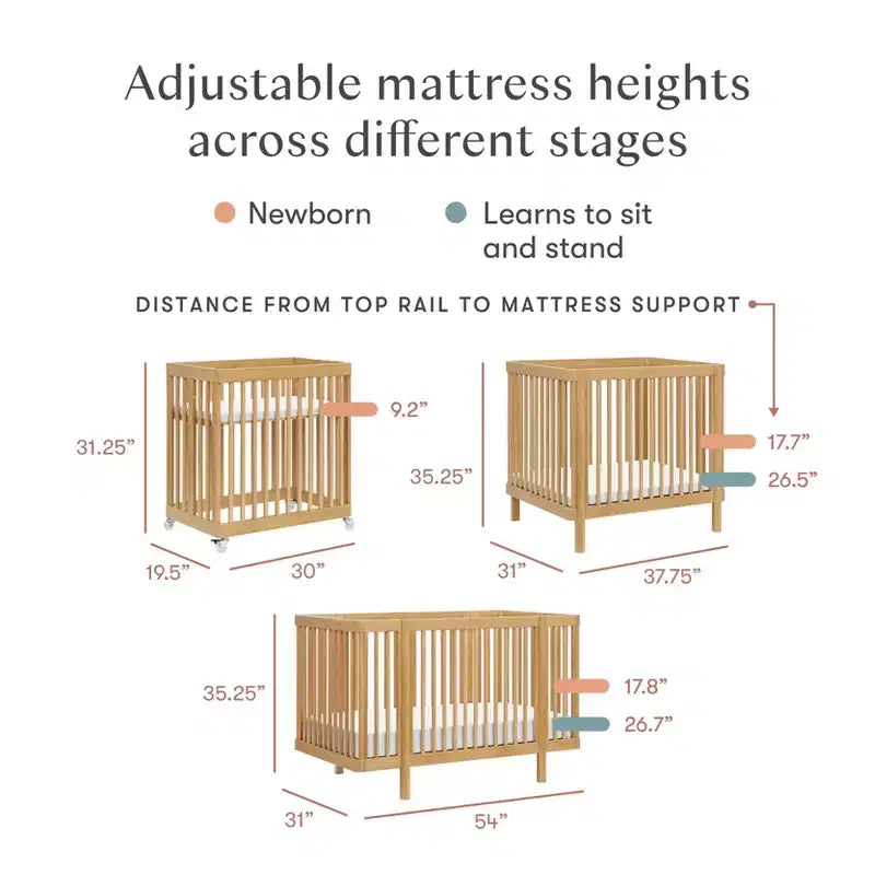 Babyletto Pogo 8-in-1-umwandelbares Kinderbett mit Umbausets für alle Entwicklungsstufen