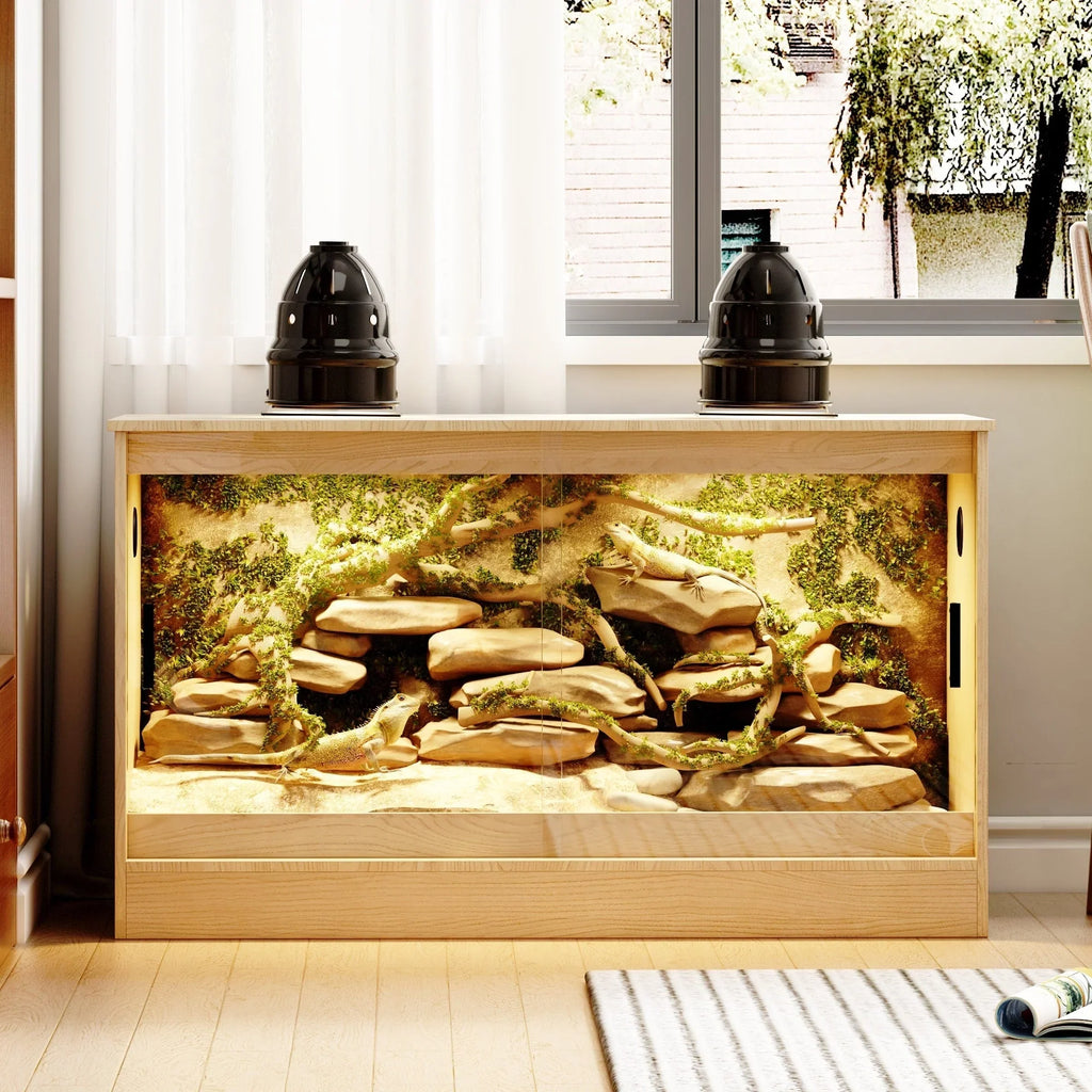 Reptilienhabitat – geräumiges Terrarium für Eidechsen, Schlangen und mehr – 47,2