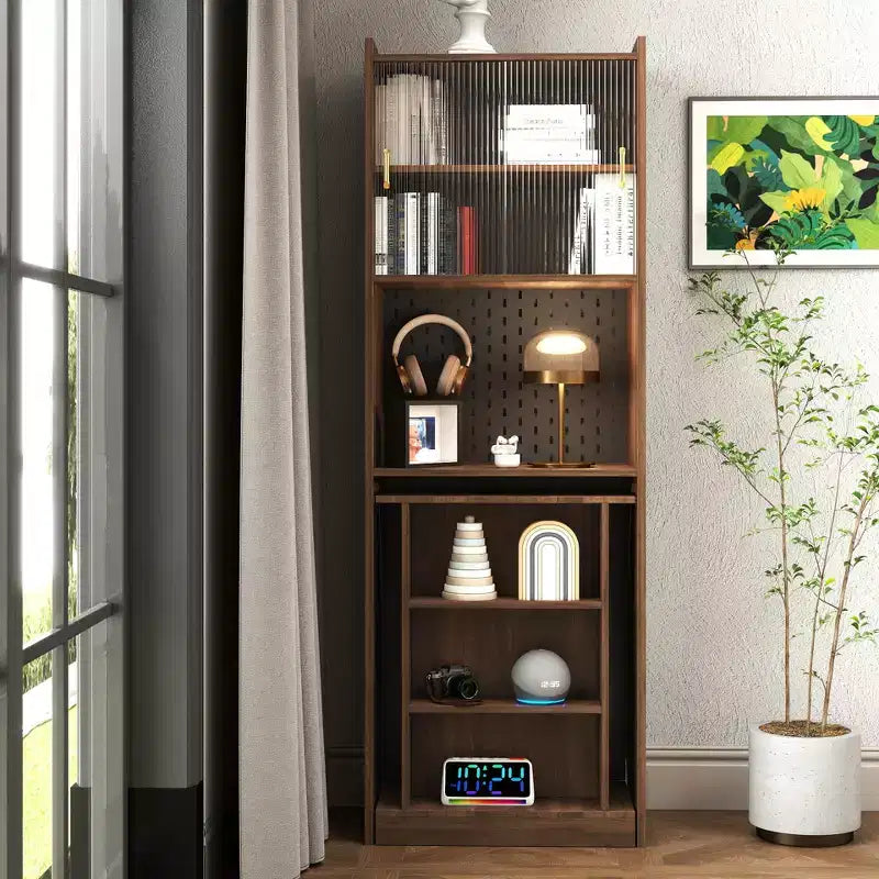 GDFStudio Sinclair moderne houten inklapbare studeertafel van 36 inch met opbergruimte