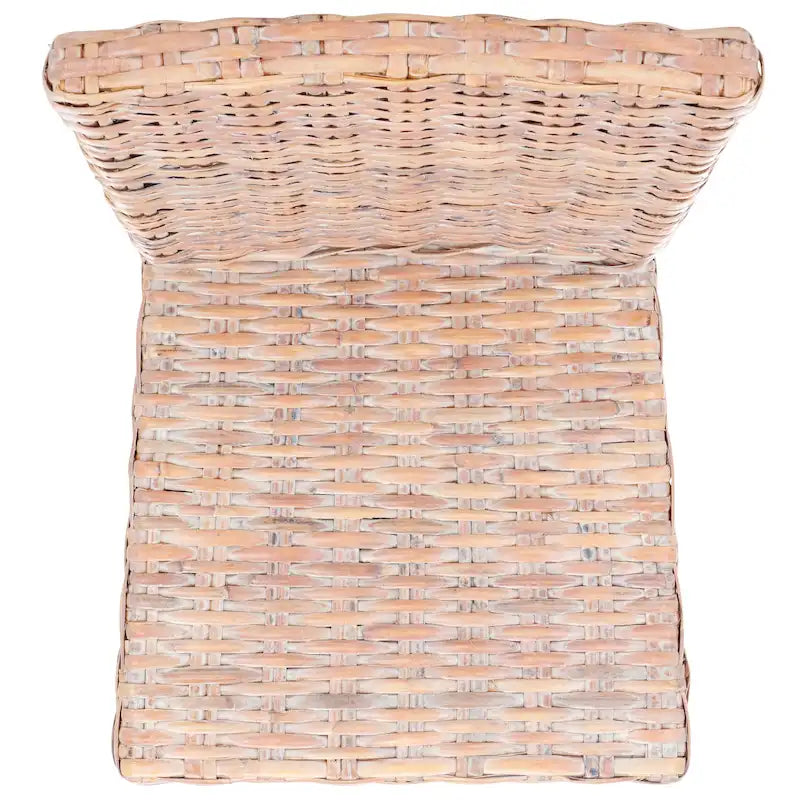 Set van 2 natuurlijke rieten eetkamerstoelen, 19B x 22D x 41H, boho-kuststijl