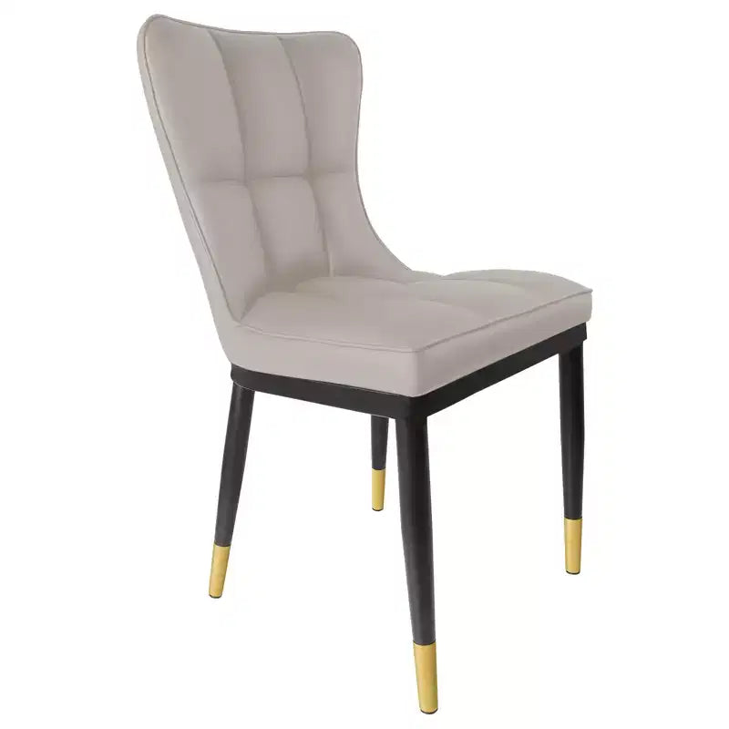 Ensemble de 6 chaises de salle à manger Bekrvio, siège moderne rembourré en similicuir avec dossier haut, pieds en métal, chaises de cuisine sans accoudoirs pour le salon et la salle à manger