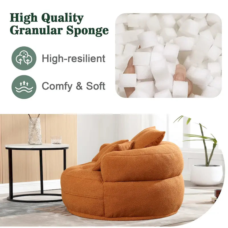 Fauteuil rond paresseux ?C blanc/bleu/gris/jaune/orange/rouge rosé/bleu marine/vert, une ou deux places