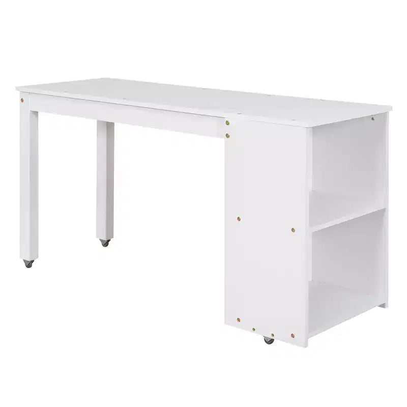 Lit mezzanine bas 2 places avec bureau coulissant, 3 tiroirs et étagères