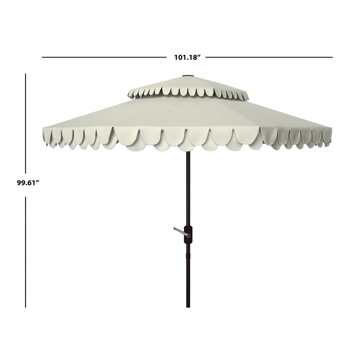 SAFAVIEH Kjerstin-bandeau voor buiten, dubbele kap, 9 ft