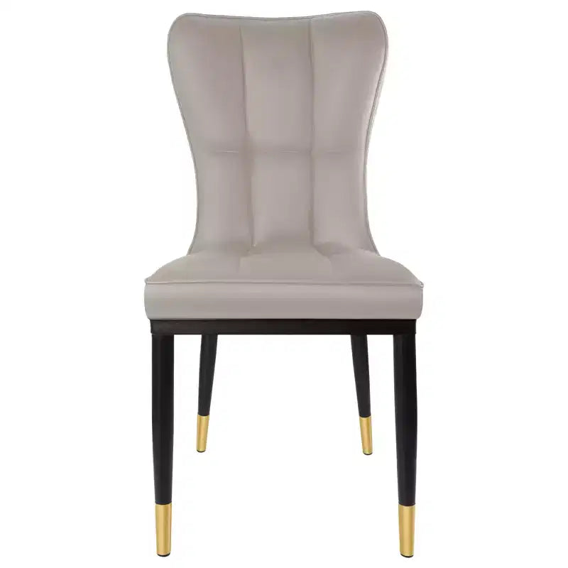 Ensemble de 6 chaises de salle à manger Bekrvio, siège moderne rembourré en similicuir avec dossier haut, pieds en métal, chaises de cuisine sans accoudoirs pour le salon et la salle à manger