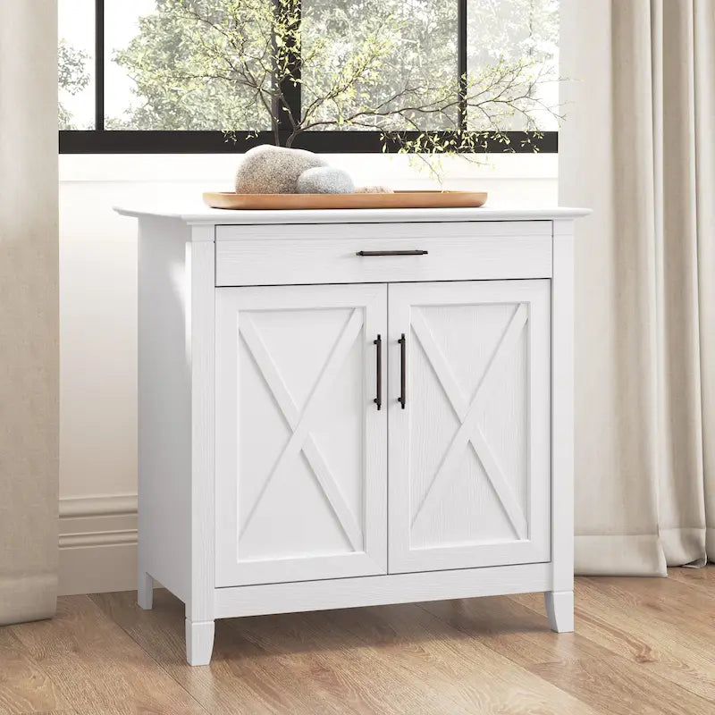 Biurko sekretarzyk Key West z szafką do przechowywania marki Bush Furniture