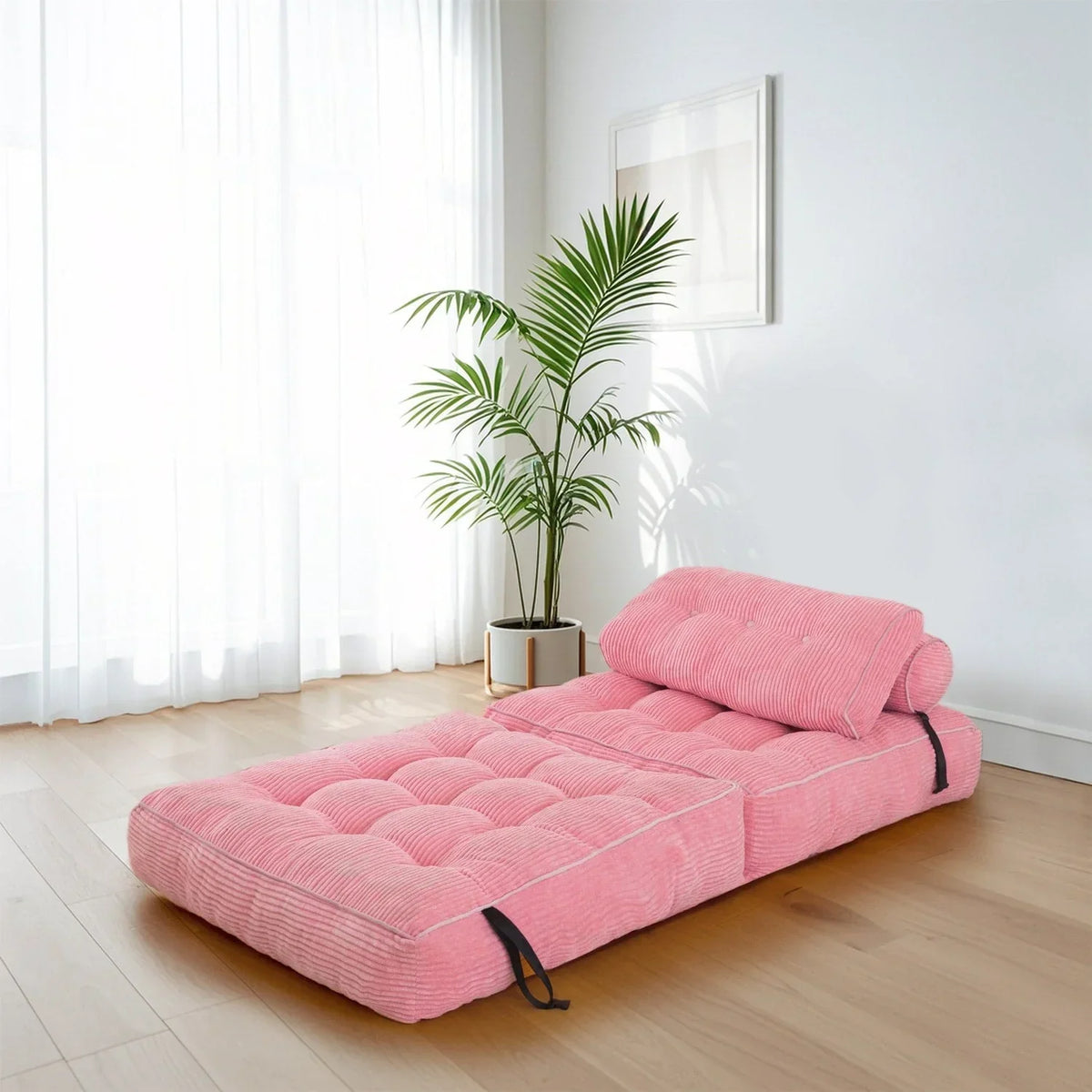 8 Corduroy vouwbare slaapbank, eenpersoons