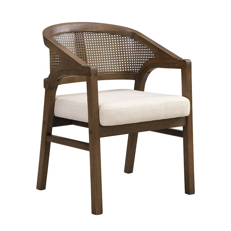 Christopher Knight Home - Eetkamerstoel met rieten bekleding (set van 2)
