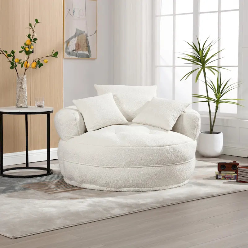 Fauteuil rond paresseux ?C blanc/bleu/gris/jaune/orange/rouge rosé/bleu marine/vert, une ou deux places