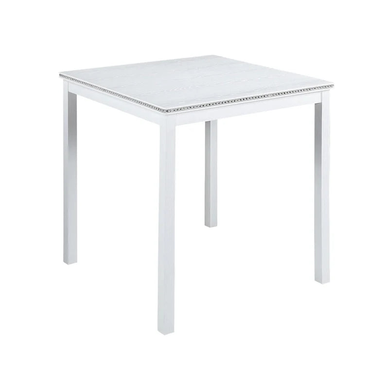 Ensemble de salle à manger moderne de 5 pièces avec table carrée à hauteur de comptoir et 4 chaises rembourrées