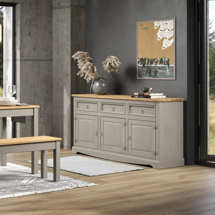 65 Zoll Holz-Buffet-Sideboard im Landhausstil – Corona-Kollektion