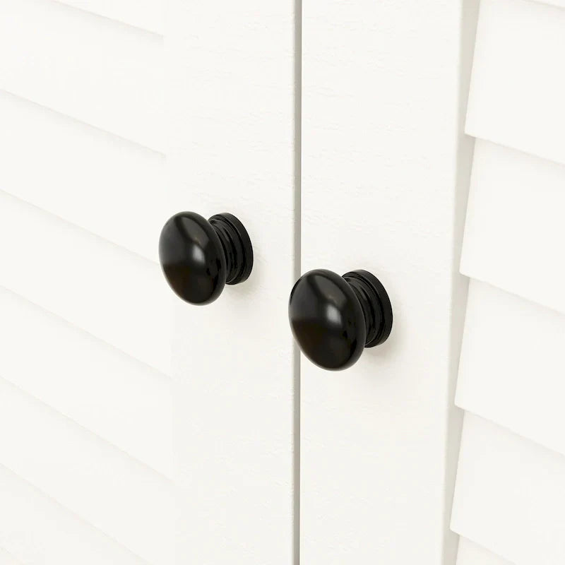 Armoire-penderie blanche de 59 po de large, grande armoire autoportante