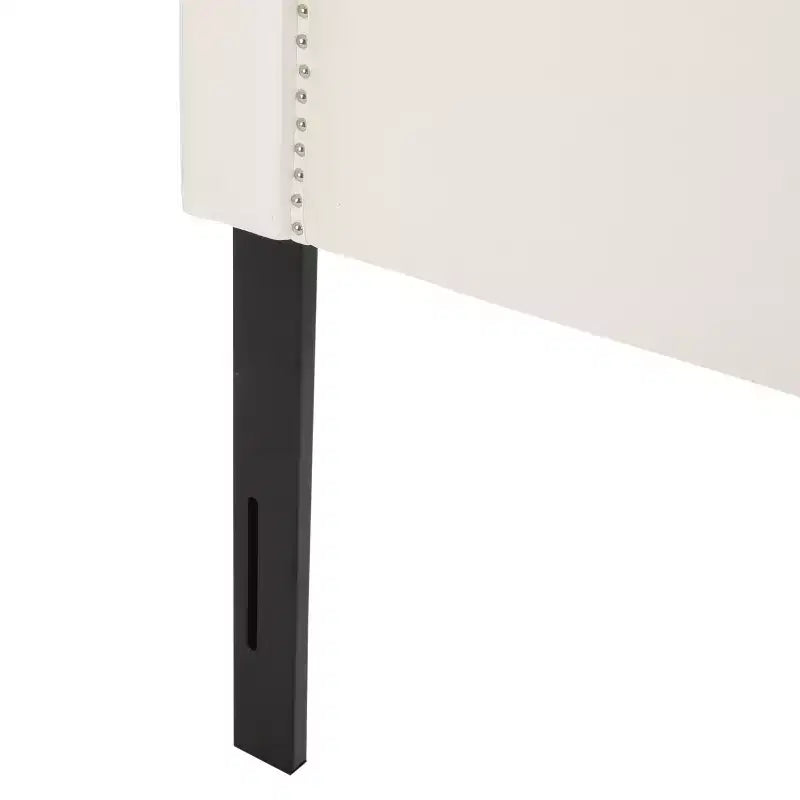 Tête de lit contemporaine en tissu rembourré, biseautée, format double/queen