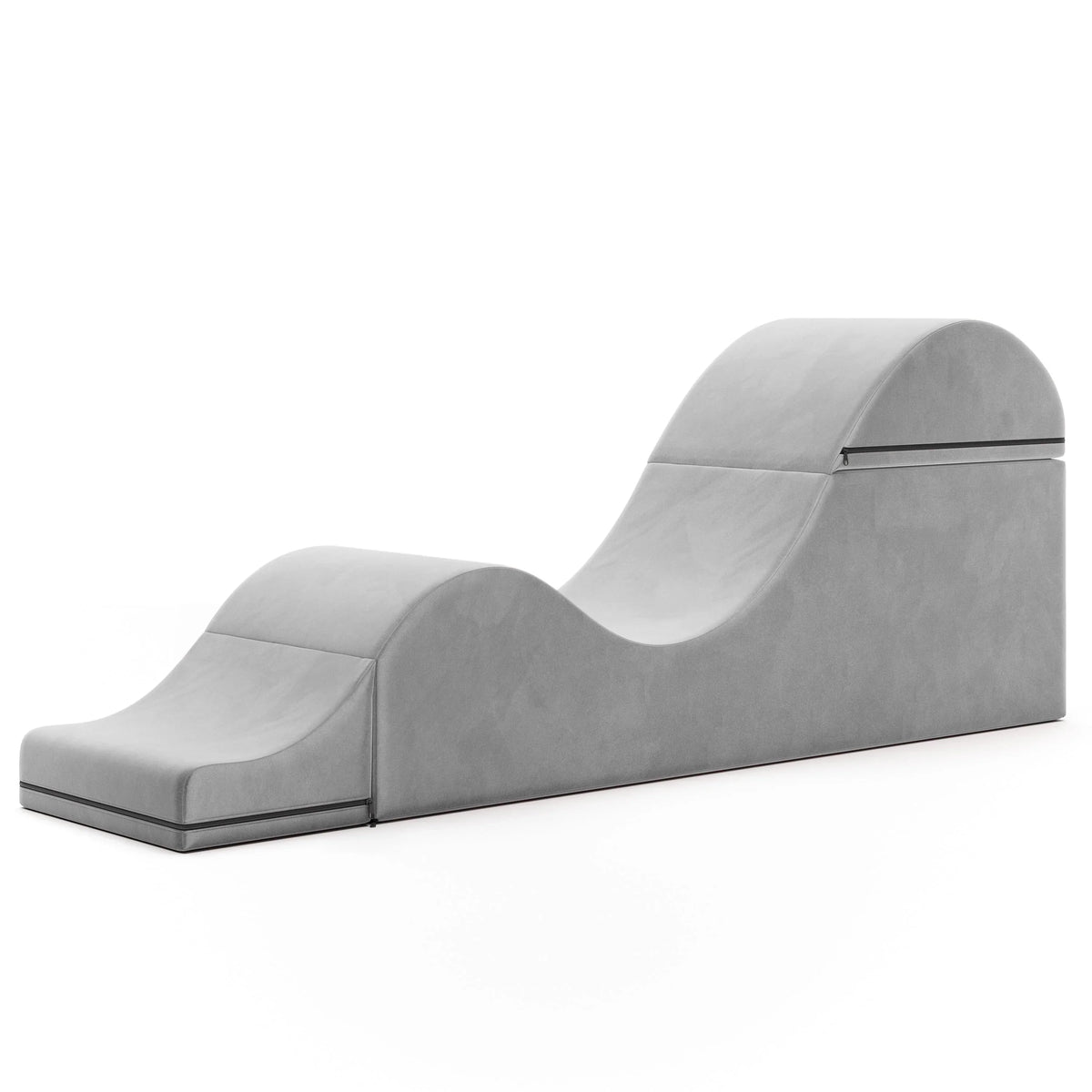 Avana Kami converteerbare chaise longue / yoga en massage - 2-in-1 hocker met verborgen uitklapbare yogastoel, microvelours - N/A