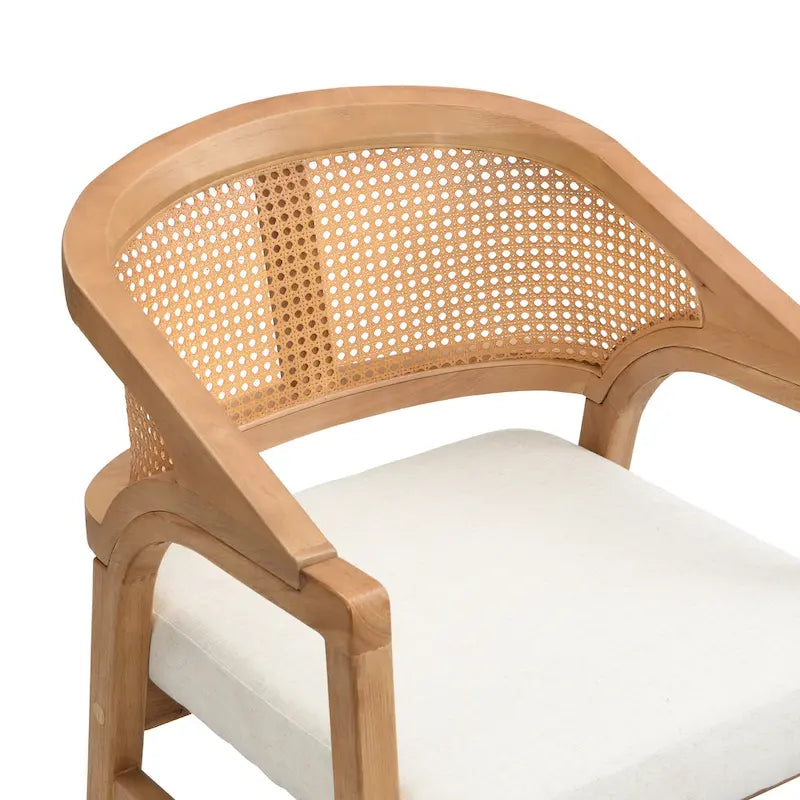 Christopher Knight Home - Eetkamerstoel met rieten bekleding (set van 2)