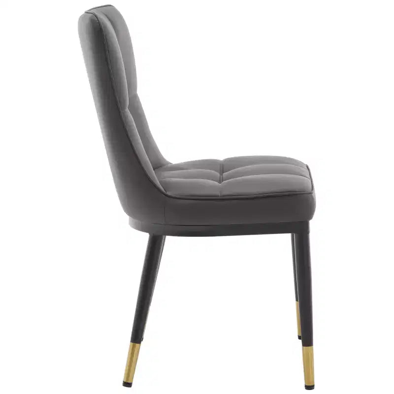 Ensemble de 6 chaises de salle à manger Bekrvio, siège moderne rembourré en similicuir avec dossier haut, pieds en métal, chaises de cuisine sans accoudoirs pour le salon et la salle à manger