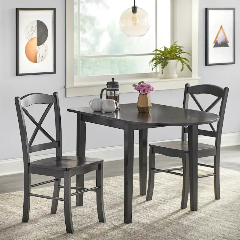 Ensemble repas 3 pièces Simple Living Country Cottage avec rallonge rabattable