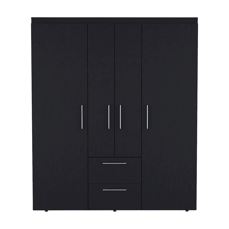 Bariloche Kleiderschrank mit Kleiderstangen, Regalen und 2 Schubladen