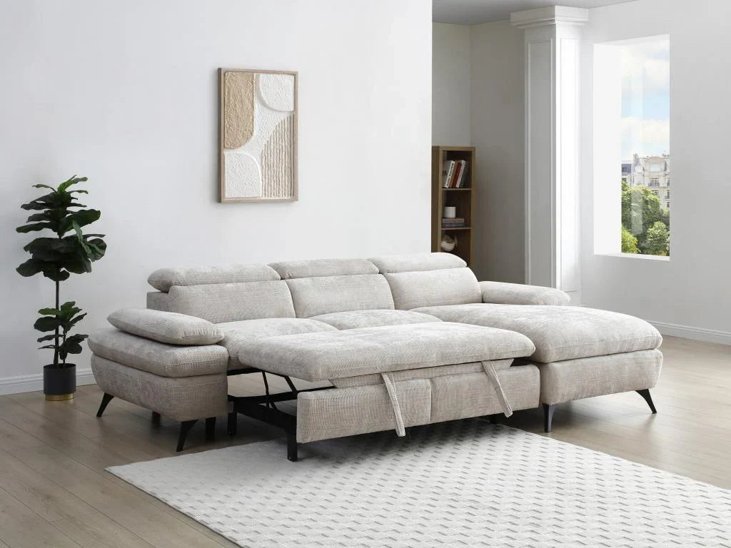 Canapé d’angle modulable - Beige n° 2