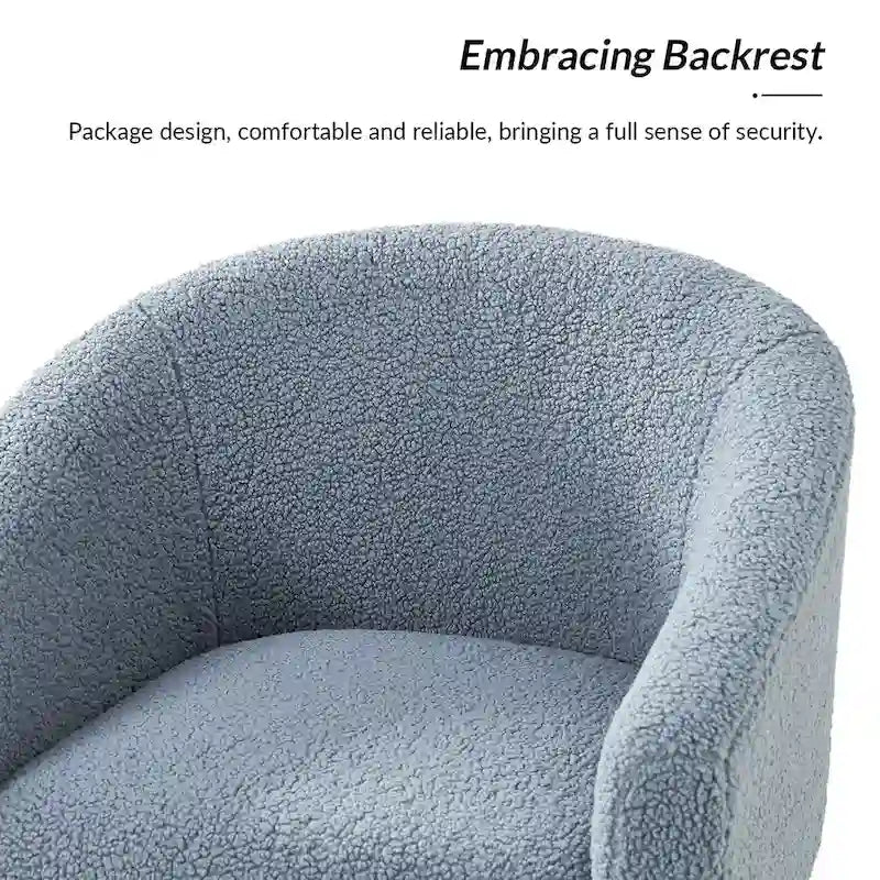 Sheila moderne fauteuil van 30 W met bouclébekleding en poten van massief hout, set van 2, van HULALA HOME