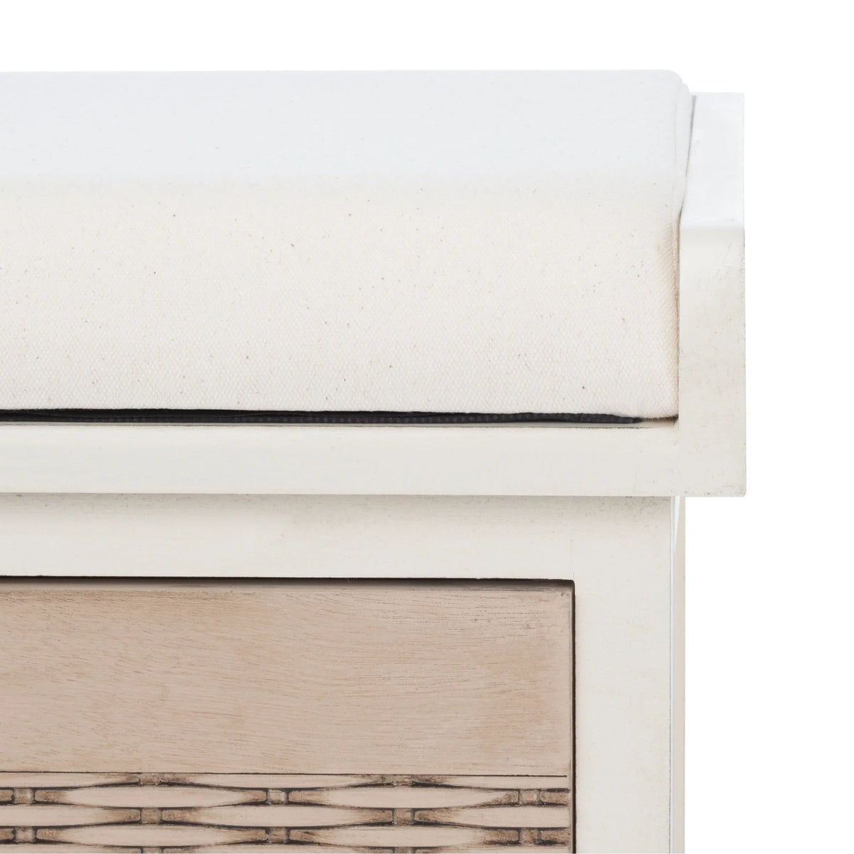 SAFAVIEH Fiorello minderli, 3 çekmeceli depolama pufu - 47.3 W x 15 L x 19 H - 47Wx15Dx19H