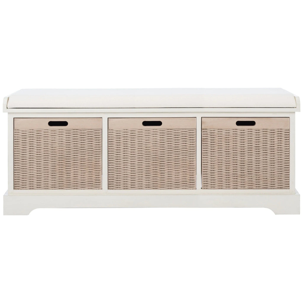 SAFAVIEH Fiorello minderli, 3 çekmeceli depolama pufu - 47.3 W x 15 L x 19 H - 47Wx15Dx19H