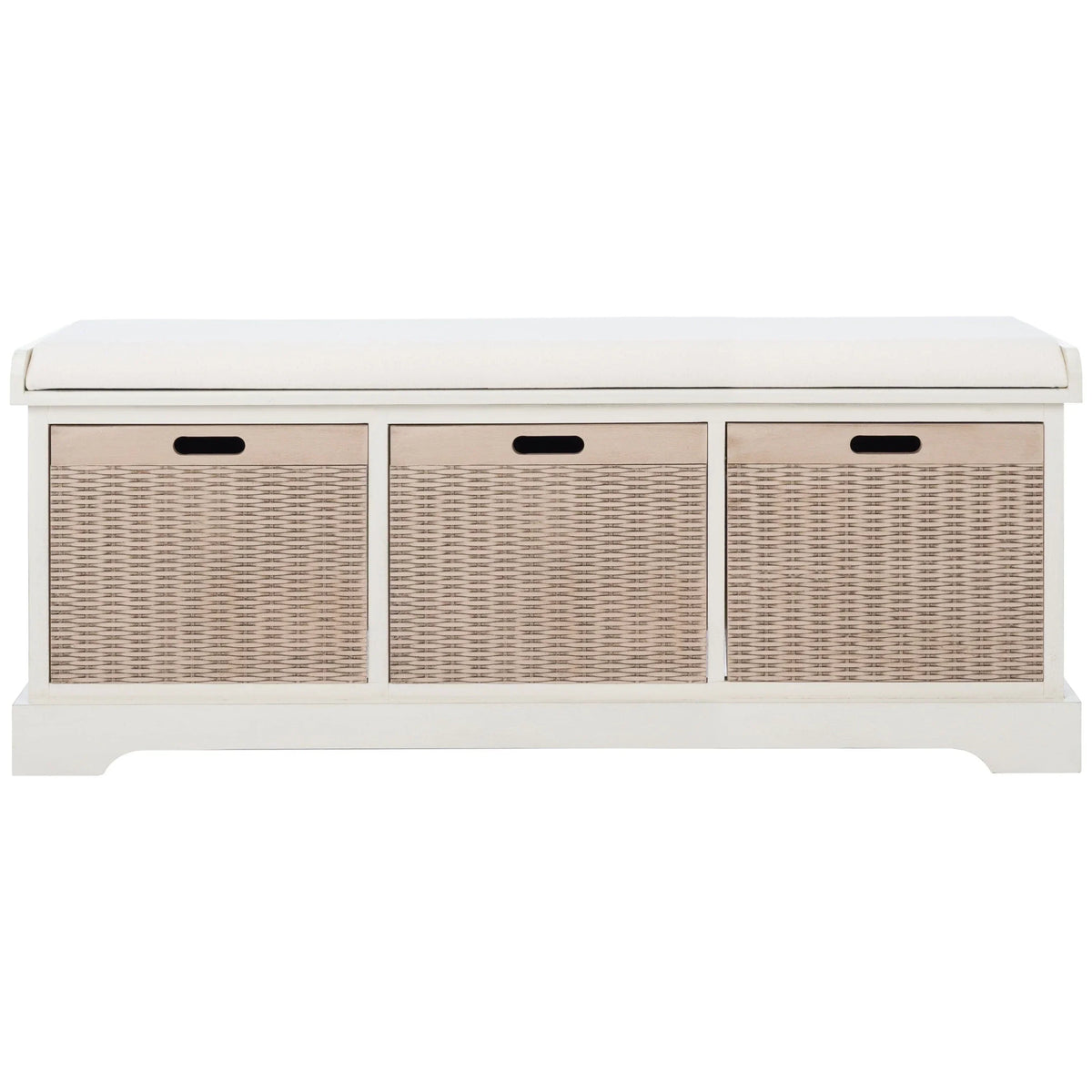 SAFAVIEH Fiorello minderli, 3 çekmeceli depolama pufu - 47.3 W x 15 L x 19 H - 47Wx15Dx19H