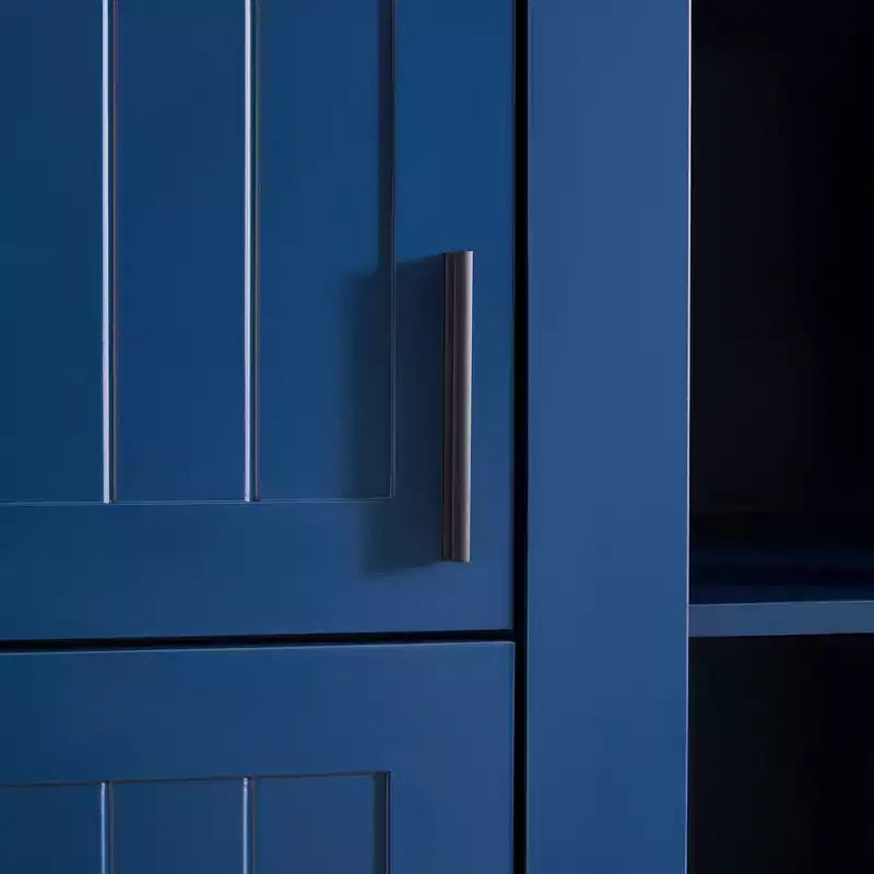 Garde-manger de cuisine autoportant Whisen de 180 cm de hauteur, grande armoire de rangement pour salle à manger avec 6 portes et étagères réglables