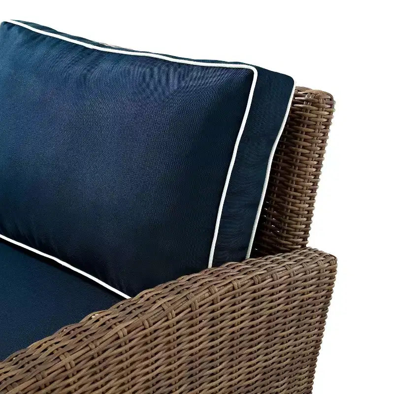 Bradenton 4-teiliges Outdoor-Sitzmöbel-Set aus Korbgeflecht – Crosley