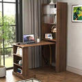 GDFStudio Sinclair moderne houten inklapbare studeertafel van 36 inch met opbergruimte