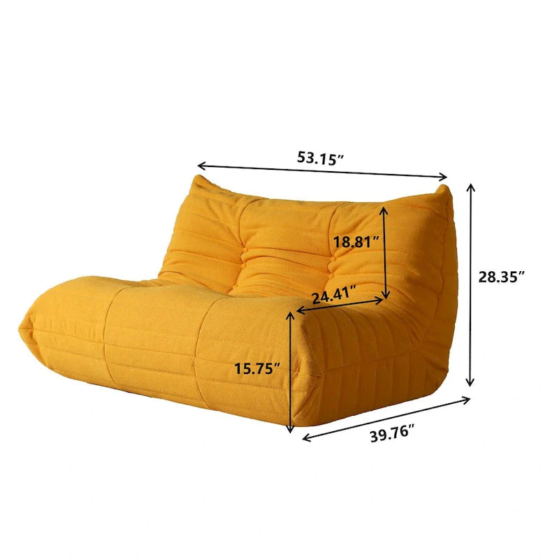 Zachte vloersofa, luie zitzakstoel voor de woonkamer