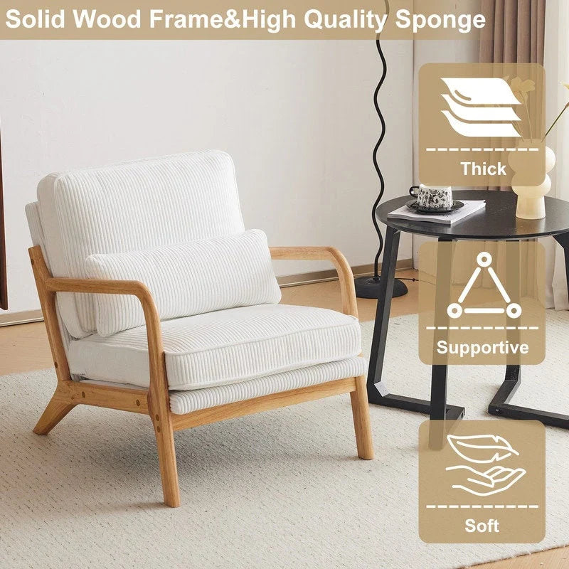 Fauteuil d’appoint rembourré moderne du milieu du siècle