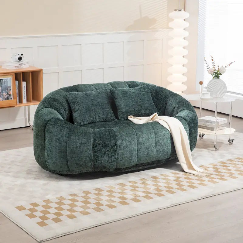 GDFStudio – Laurel Chenille-Sofa für 2 Personen mit hochdichtem Schaumstoff und übergroßem Komfort