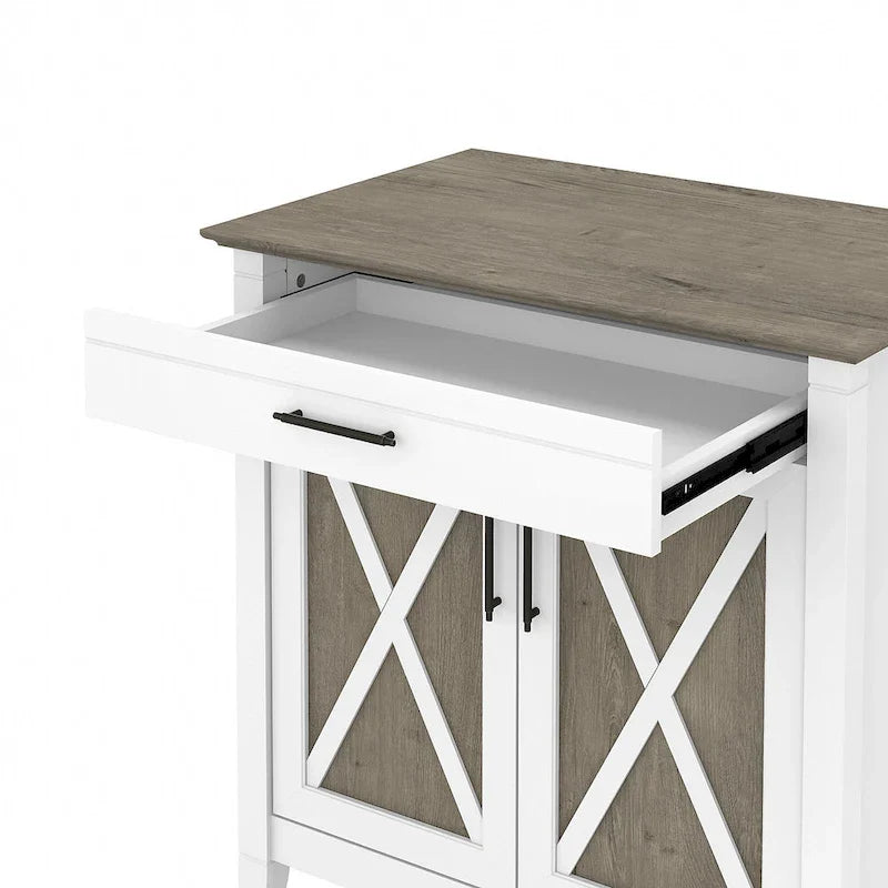 Biurko sekretarzyk Key West z szafką do przechowywania marki Bush Furniture