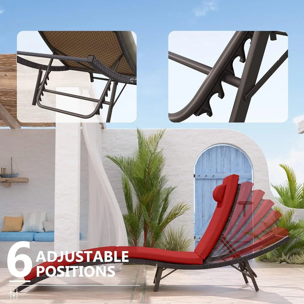 Ensemble de 3 chaises longues d’extérieur Kullavik
