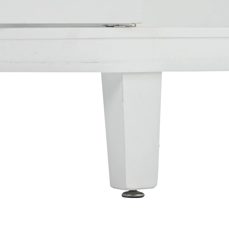 Buffet de rangement décoratif en bois avec portes à motifs antiques pour couloir, entrée, salon ou chambre