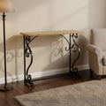 Kate and Laurel Wyldwood Rectangle Wood Console Table, 13x36x30, Black