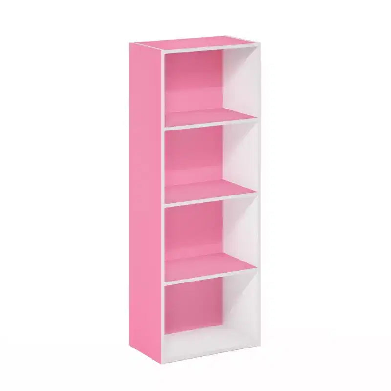 4-Tier Open Bookcase – 4-Cube Display Cabinet, Floor Standing Storage Shelves