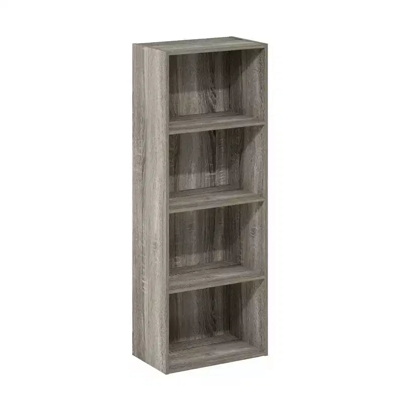 4-Tier Open Bookcase – 4-Cube Display Cabinet, Floor Standing Storage Shelves