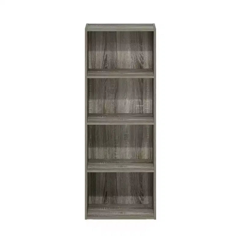 4-Tier Open Bookcase – 4-Cube Display Cabinet, Floor Standing Storage Shelves