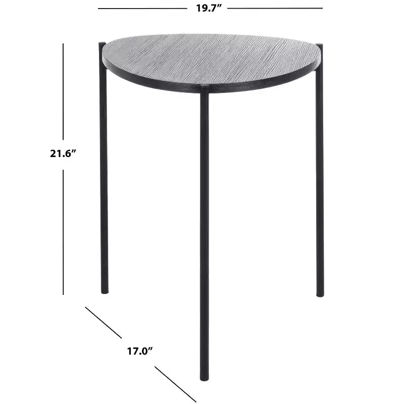 Sven Side Table – Dark Grey Oak/Black