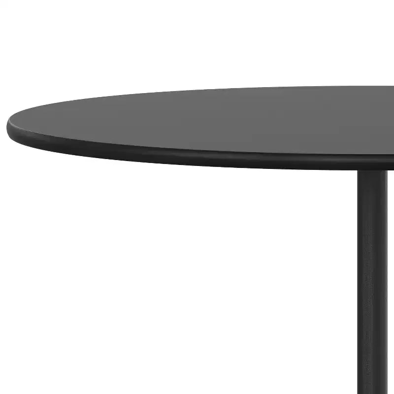 36" Round Wood Cocktail Table – Adjustable 30" or 42" Column Height