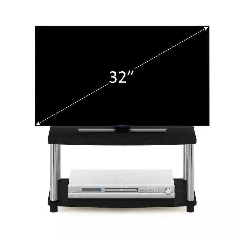 Industrial TV Stands Media Entertainment Center with 2-tier Open Storage Shelves