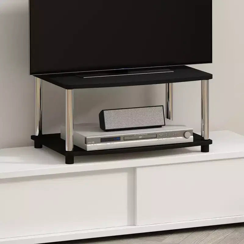 Industrial TV Stands Media Entertainment Center with 2-tier Open Storage Shelves
