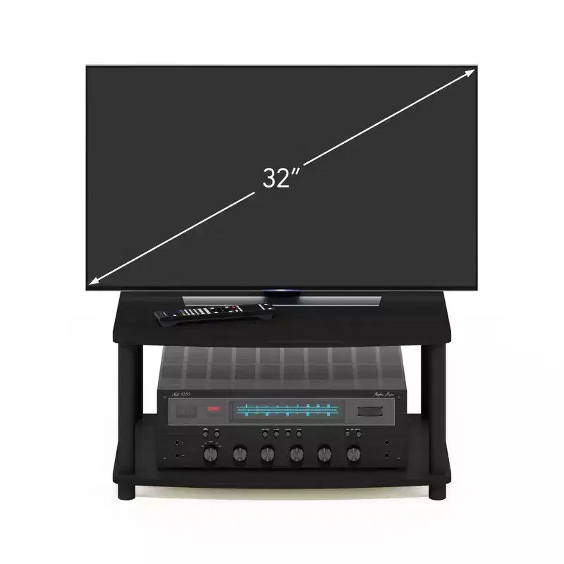 Industrial TV Stands Media Entertainment Center with 2-tier Open Storage Shelves