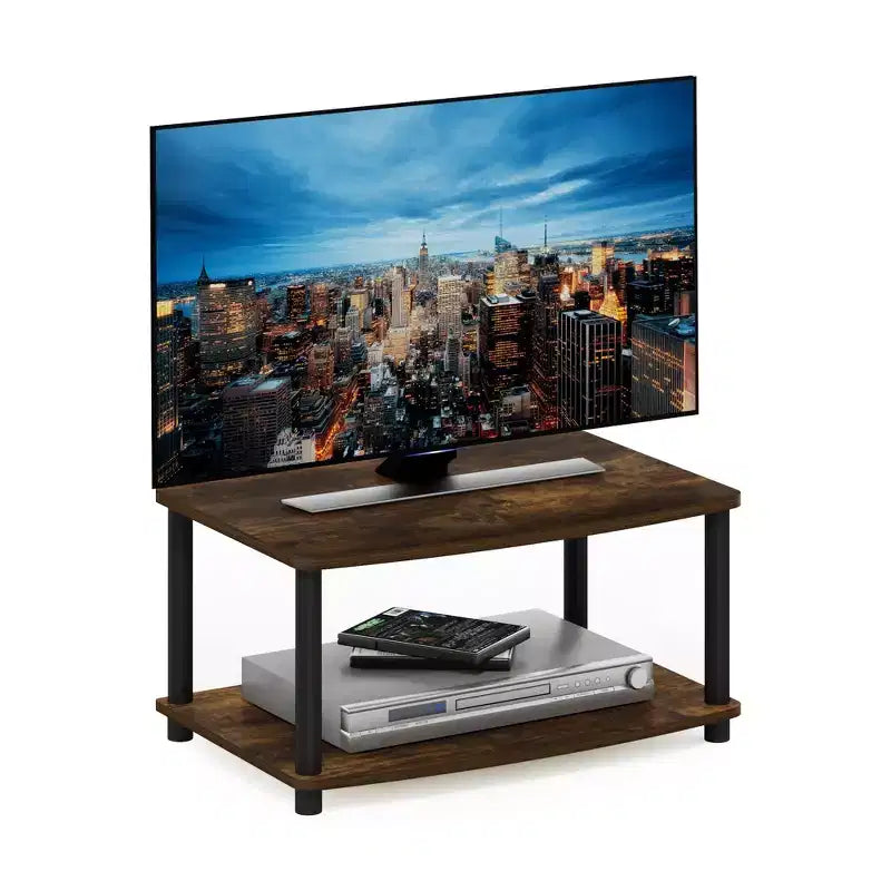 Industrial TV Stands Media Entertainment Center with 2-tier Open Storage Shelves