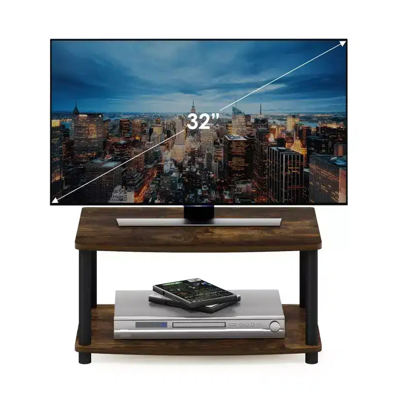 Industrial TV Stands Media Entertainment Center with 2-tier Open Storage Shelves